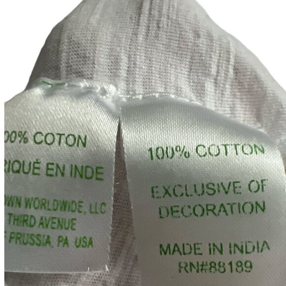 Lilly Pulitzer White Florabelle Knit Embroidery Flutter Sleeve Top Size Medium - Picture 8 of 10